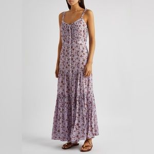 Veronica Beard Women's Purple Windansea Floral Print Maxi Dress - Size XL